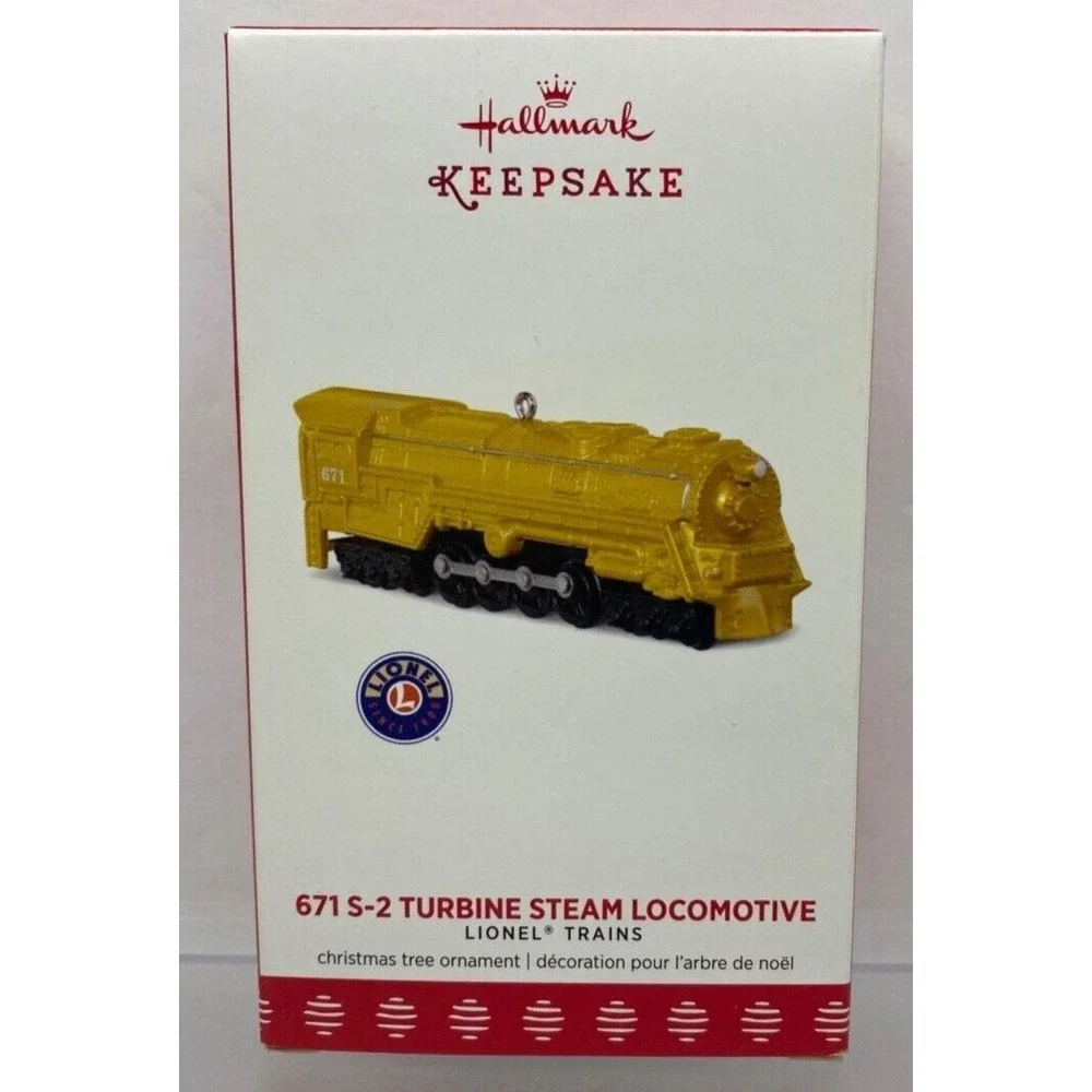 2017 Hallmark Keepsake LE 671 S-2 Turbine Steam Locomotive Ornament Gold